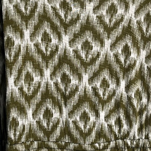 Michael Stars Dress Size OS Green Maxi Ikat Print Racerback Jersey Boho Beach - Picture 3 of 7